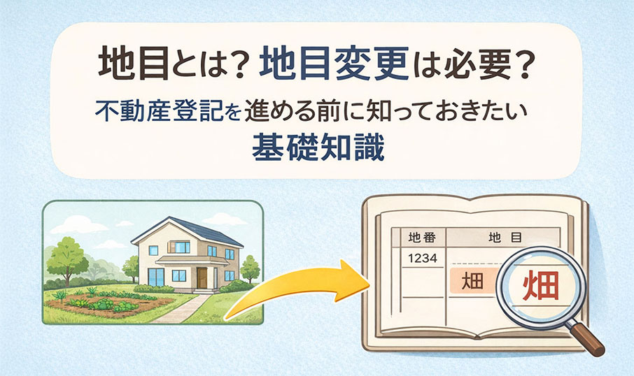地目とは？ 地目変更は必要？ 不動産登記を進める前に知っておきたい基礎知識